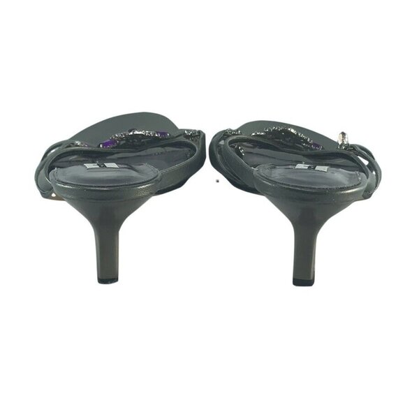 Sacha London Womens Metallic Heeled Sandals With Gemstone Embellishments Size 7 - Picture 3 of 11